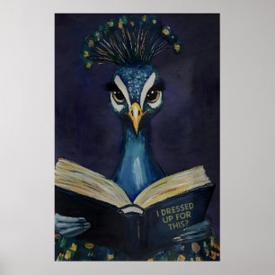 Impresión de arte de lectura de pavo real - Me ves