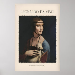 Impresión de arte de Leonardo da Vinci - Dama con 