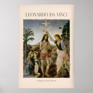 Impresión de arte de Leonardo da Vinci El Bautismo