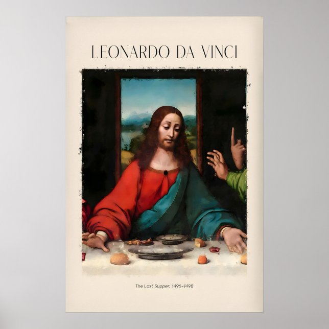 Impresión de arte de Leonardo da Vinci - La Última (Frente)