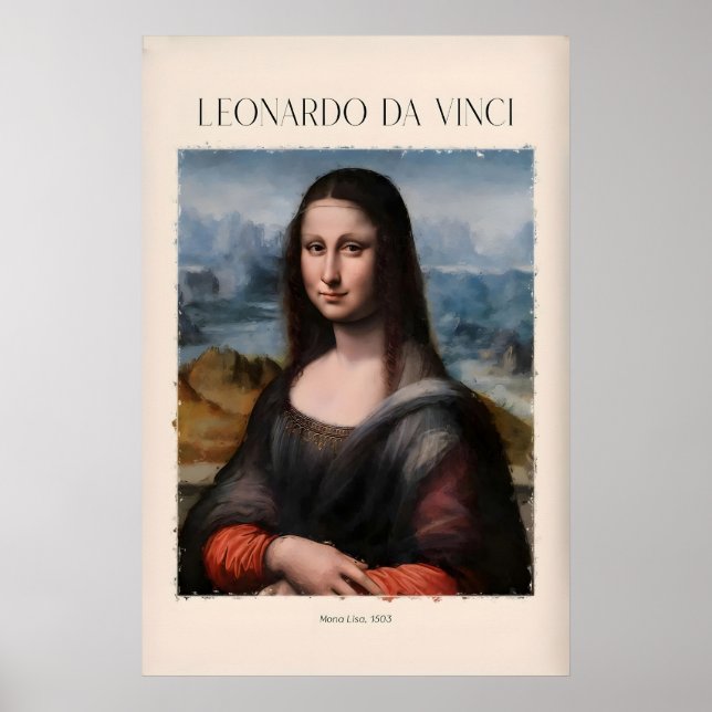 Impresión de arte de Leonardo da Vinci - Mona Lisa (Frente)