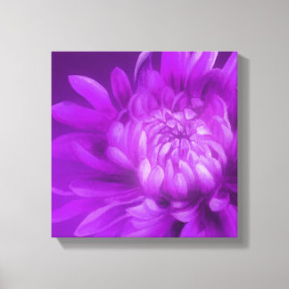 Impresión de arte de lienzos de crisantema floral 