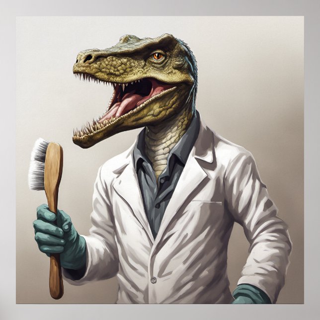 Impresión de arte de los dinosaurios del Conservas (Frente)