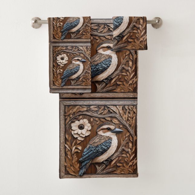 Impresión de arte de madera de Kookaburra australi (In situ)