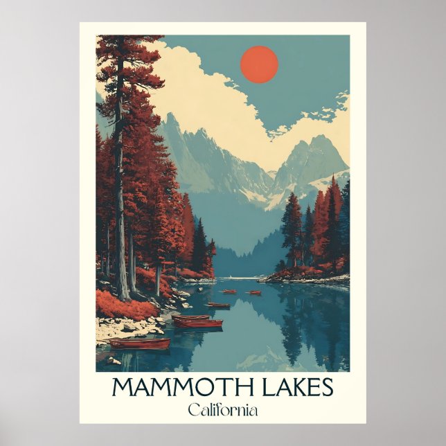 Impresión de arte de Mammoth Lakes California | La (Frente)