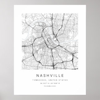 Impresión de arte de mapa de ciudad minimalista de