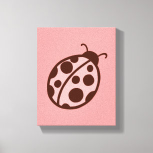 Impresión de arte de mariquita en lienzo