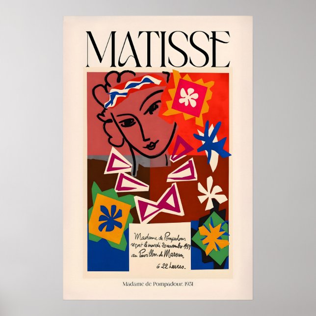 Impresión de arte de Matisse Madame de Pompadour95 (Frente)