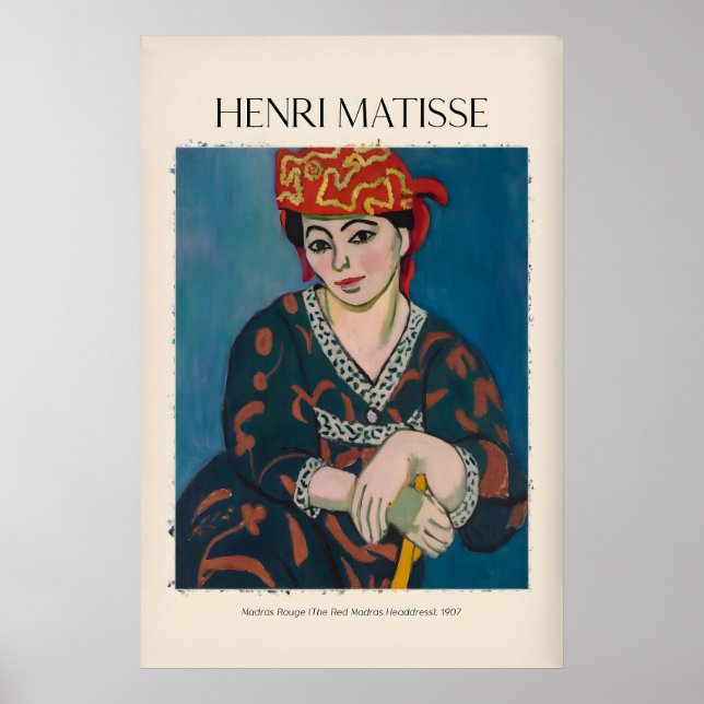 Impresión de arte de Matisse - Madras Rouge Red He (Frente)
