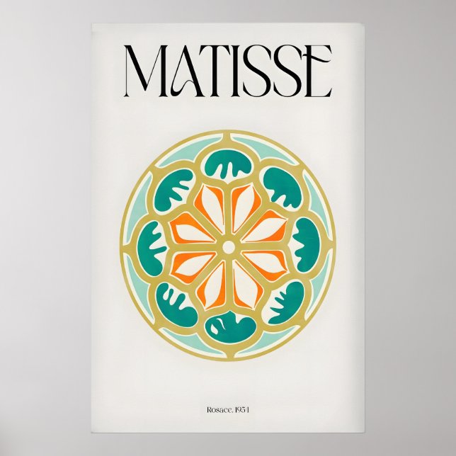 Impresión de arte de Matisse Rosace954 Ventana de  (Frente)