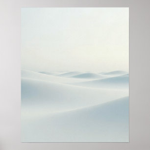 Impresión de arte de paisaje de nieve minimalista 
