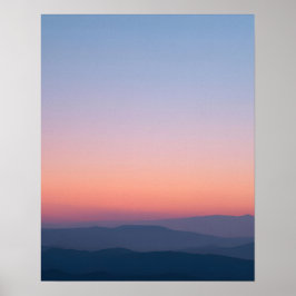 Impresión de arte de paisaje del cielo crepuscular