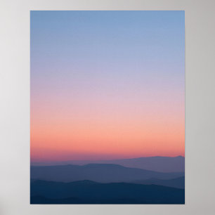 Impresión de arte de paisaje del cielo crepuscular