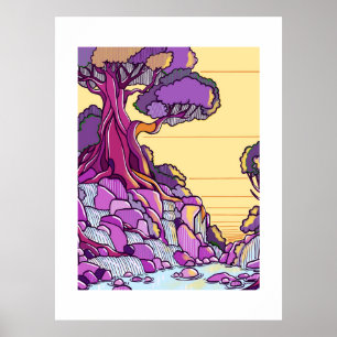 Impresión de arte de paisaje minimalista
