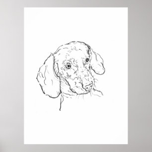 Impresión de Arte de Pared, Dachshund, Perro Salch