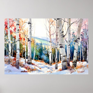 Impresión de arte de pared de bosque natural