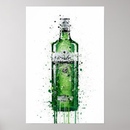 Impresión de arte de pared de botella de ginebra '