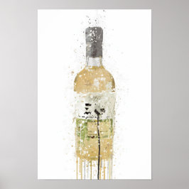 Impresión de arte de pared de botella de ginebra '