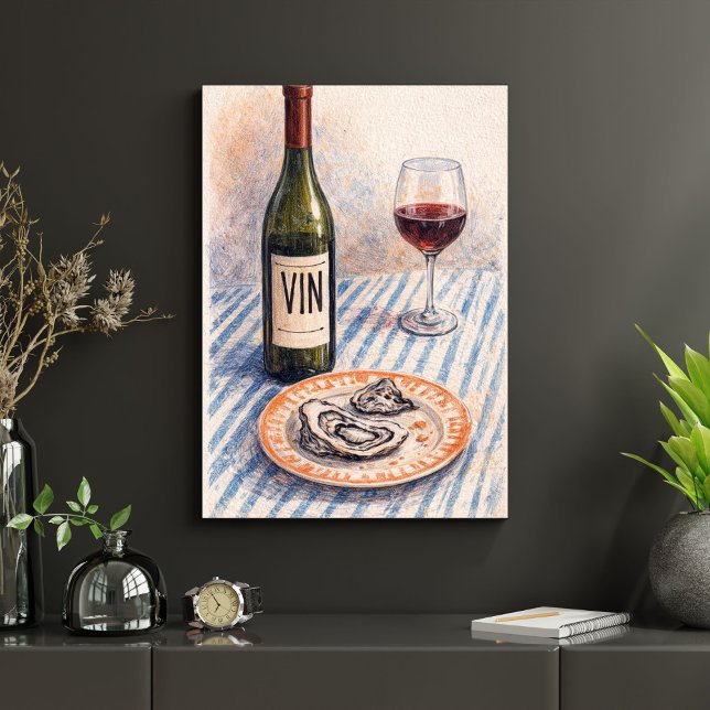 Impresión de arte de pared de botella y vaso de vi (Subido por el creador)