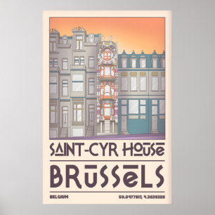 Impresión de arte de pared de Bruselas Fachada de 