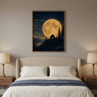 Impresión de Arte de Pared de Cabaña Personalizada