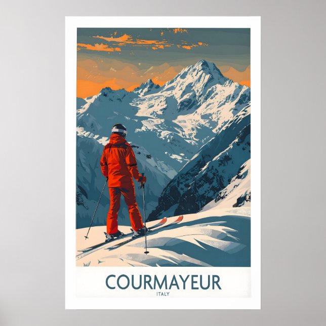 Impresión de arte de pared de Courmayeur - Italia  (Frente)