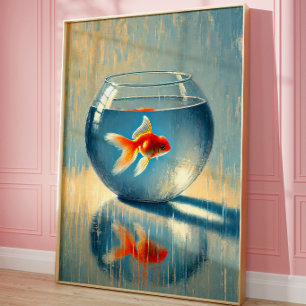 Impresión de Arte de Pared de Cuenco de Peces Dora