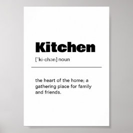 Impresión de arte de pared de definición de cocina