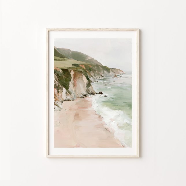 Impresión de Arte de Pared de Escena de Playa Cost (Coastal Beach Scene Wall Art Print | Serene Ocean Landscape Decor | Coastal Home, Beach House & Livi)