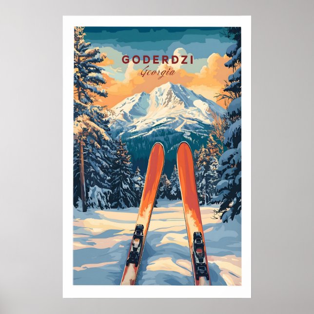 Impresión de arte de pared de esquí Goderdzi Georg (Frente)
