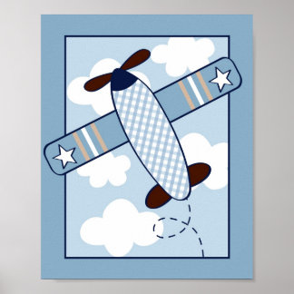Impresión de Arte de Pared de Guardería de Avión A