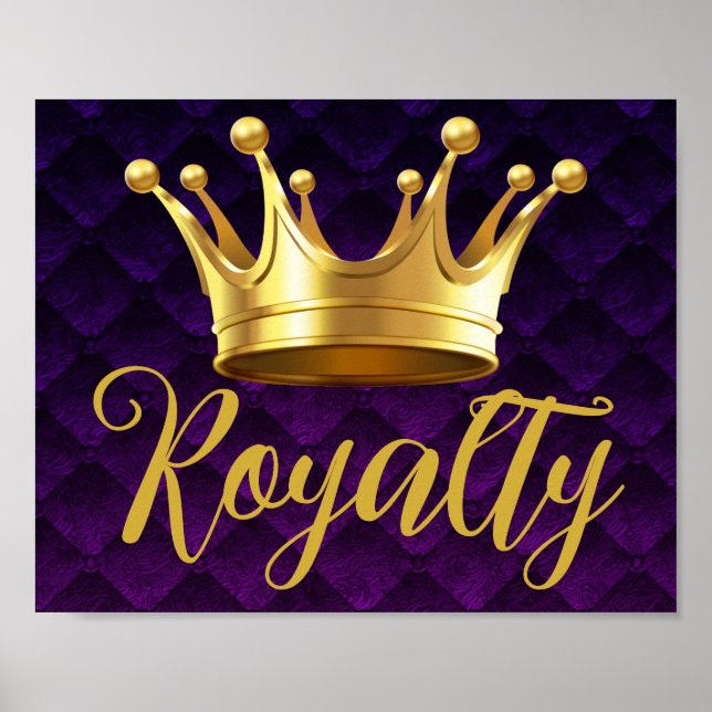 Impresión de arte de pared de la Crown Purple Plus (Frente)