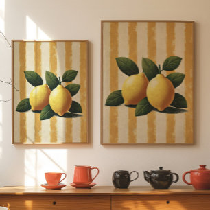 Impresión de Arte de Pared de Limón Decoración de 
