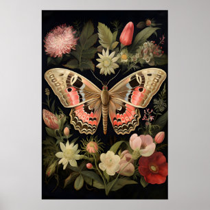 Impresión de Arte de Pared de Mariposa Botánica, D