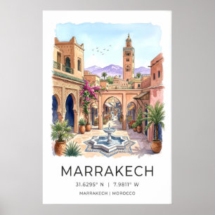 Impresión de arte de pared de Marrakech Paisaje ur