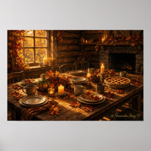 Impresión de arte de pared de mesa de Acción de Gr