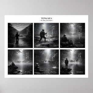 Impresión de Arte de Pared de Pesca Tenkara