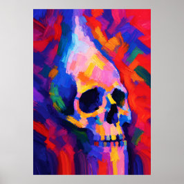 Impresión de Arte de Pared de Pintura de Cráneo Ab