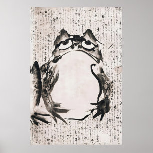 Impresión de Arte de Pared de Rana con Tinta Japon