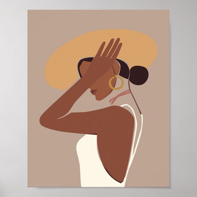 Impresión de arte de pared de retrato de mujer abs (Frente)