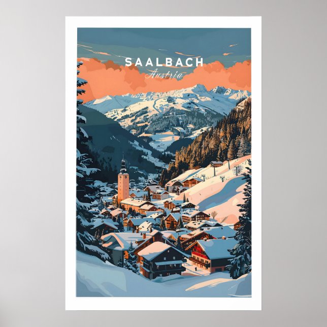 Impresión de arte de pared de Saalbach 1 (Frente)