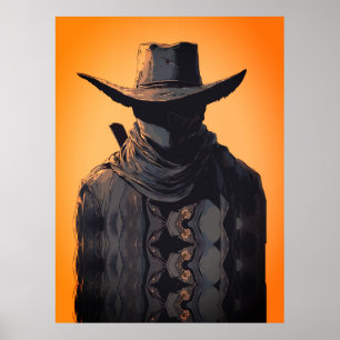 Impresión de Arte de Pared de Vaquero Forajido Osc