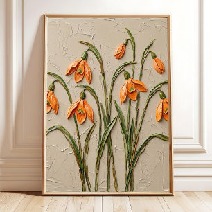 Impresión de Arte de Pared Floral de Snowdrop Mini