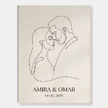 Impresión de arte de pareja personalizada de una l