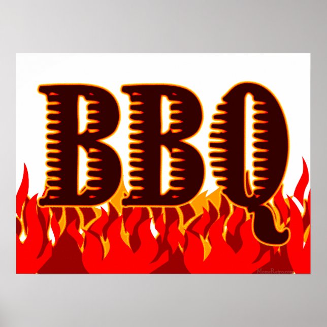 Impresión de arte de parrilladas rojas (Frente)