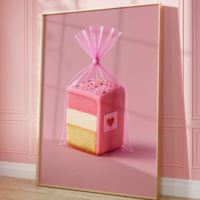 Impresión de arte de pasteles rosados, panadería d (Cake art)