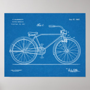 Impresión de arte de patente de diseño de faro par