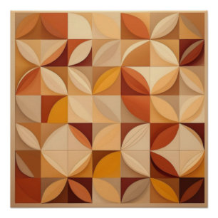 Impresión de arte de patrón de inclinación geométr