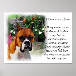 Impresión de arte de perro de Boxer