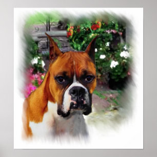 Impresión de arte de perro de Boxer
